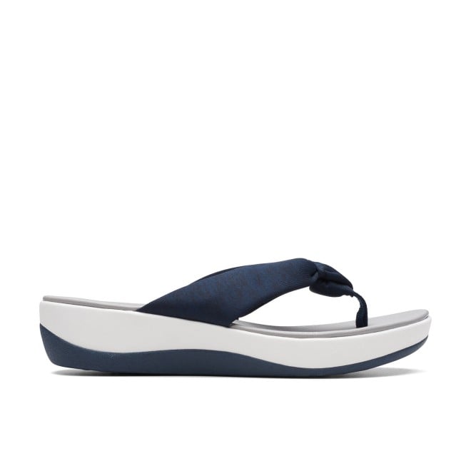 Clarks Women White-blue Casual Slippers