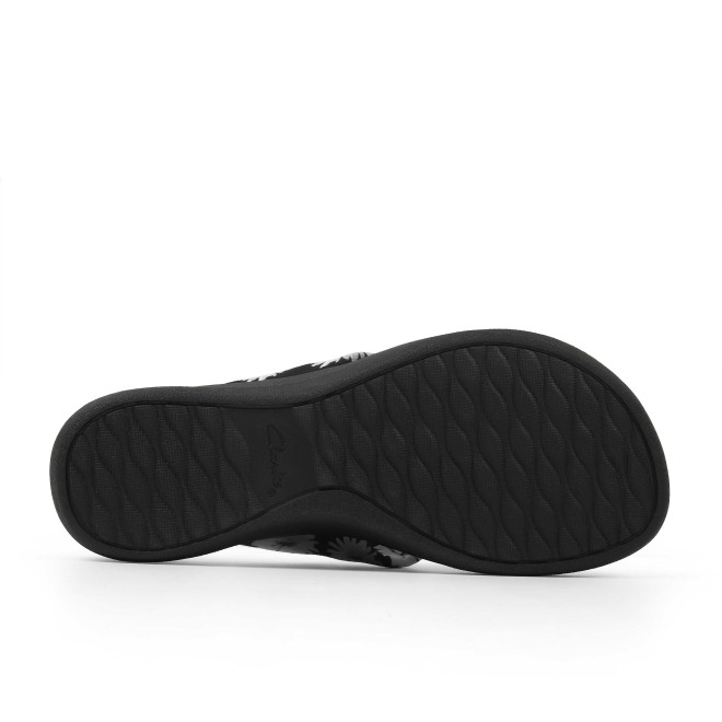 Clarks Women Black-multi Casual Slippers (SKU: 161-1611-53-3)