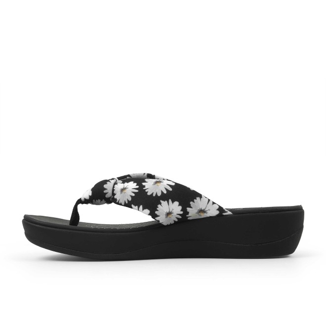 Clarks Women Black-multi Casual Slippers (SKU: 161-1611-53-3)