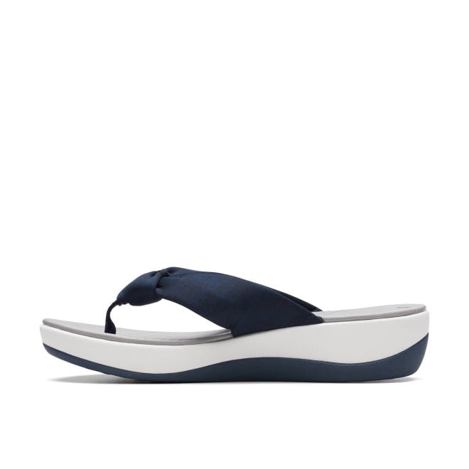 Clarks Women White-blue Casual Slippers (SKU: 161-1611-56-3)