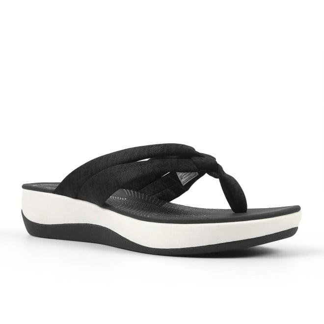 Clarks Women White-blue Casual Slippers (SKU: 161-1612-56-3)