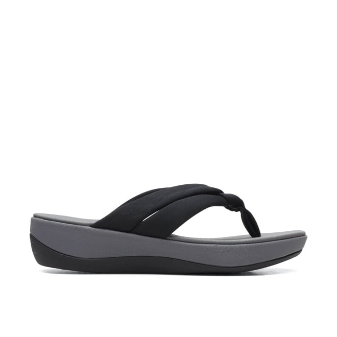 Clarks Women Black-grey Casual Slippers