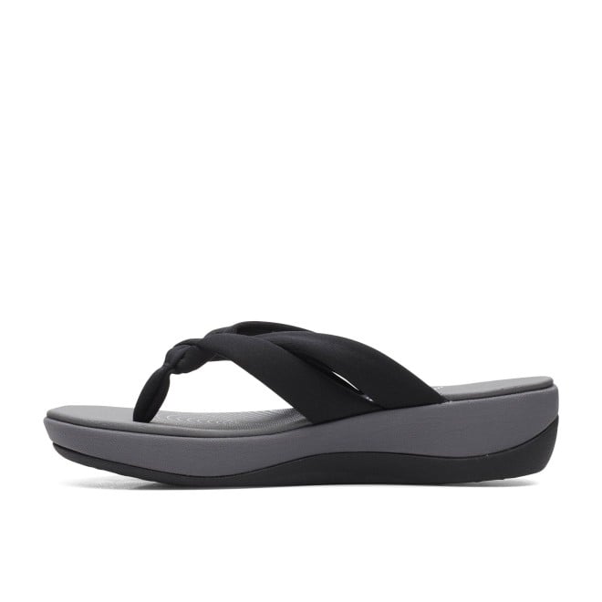 Clarks Women Black-grey Casual Slippers (SKU: 161-1612-94-3)