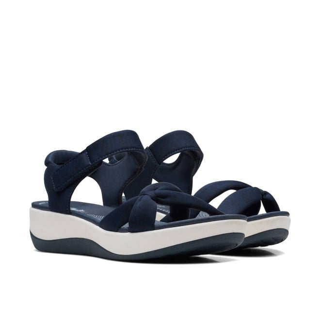 Clarks Women White-blue Casual Sandals (SKU: 161-1613-56-4)