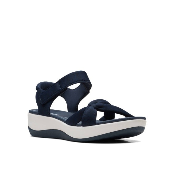 Clarks Women White-blue Casual Sandals (SKU: 161-1613-56-4)