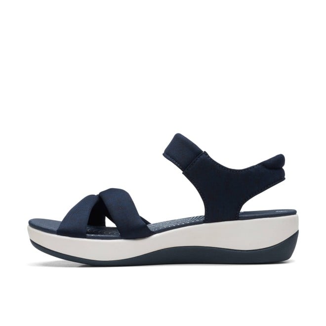 Clarks Women White-blue Casual Sandals (SKU: 161-1613-56-4)