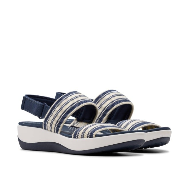Clarks Women White-blue Casual Sandals (SKU: 161-1614-56-3)