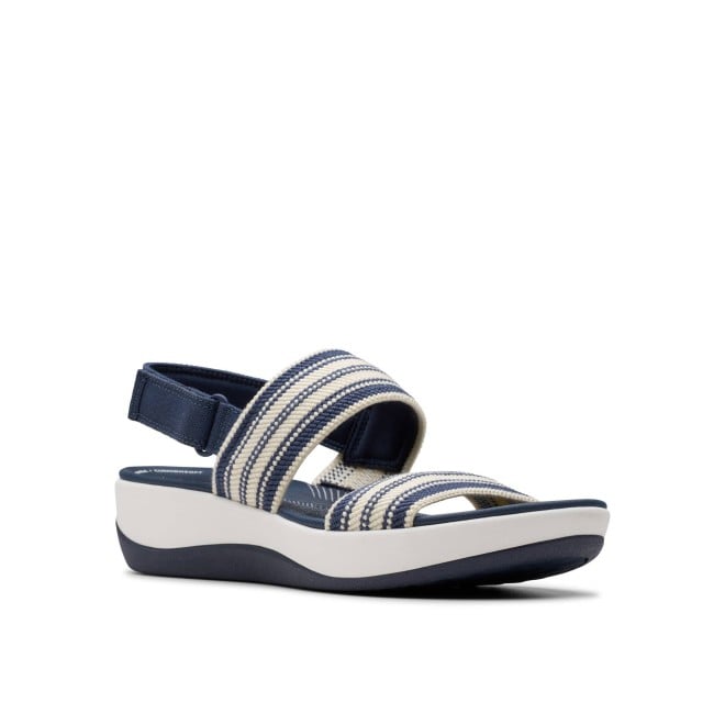 Clarks Women White-blue Casual Sandals (SKU: 161-1614-56-3)