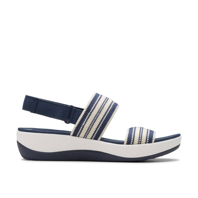 Clarks Women White-blue Casual Sandals