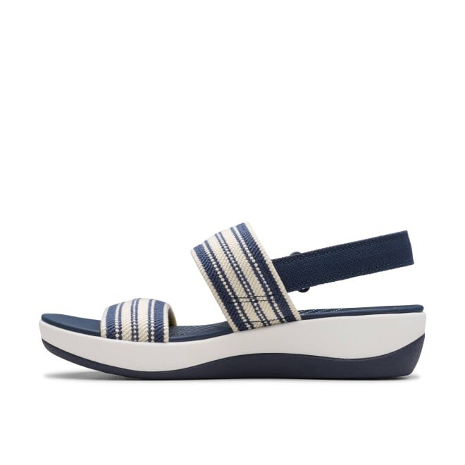 Clarks Women White-blue Casual Sandals (SKU: 161-1614-56-3)