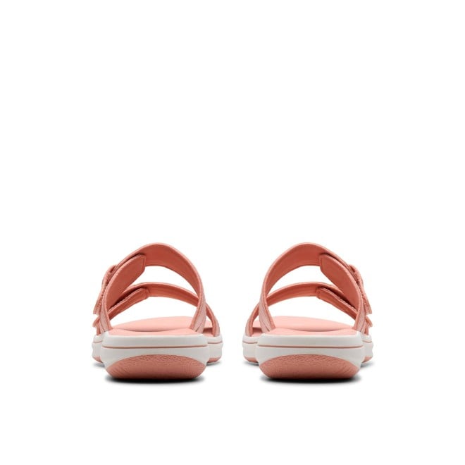 Clarks Women White-pink Casual Slippers (SKU: 161-1616-65-5)