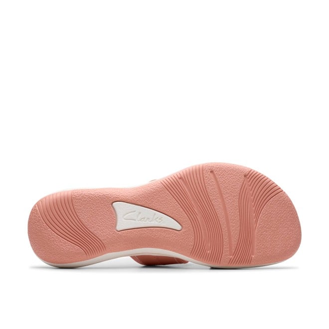 Clarks Women White-pink Casual Slippers (SKU: 161-1616-65-5)