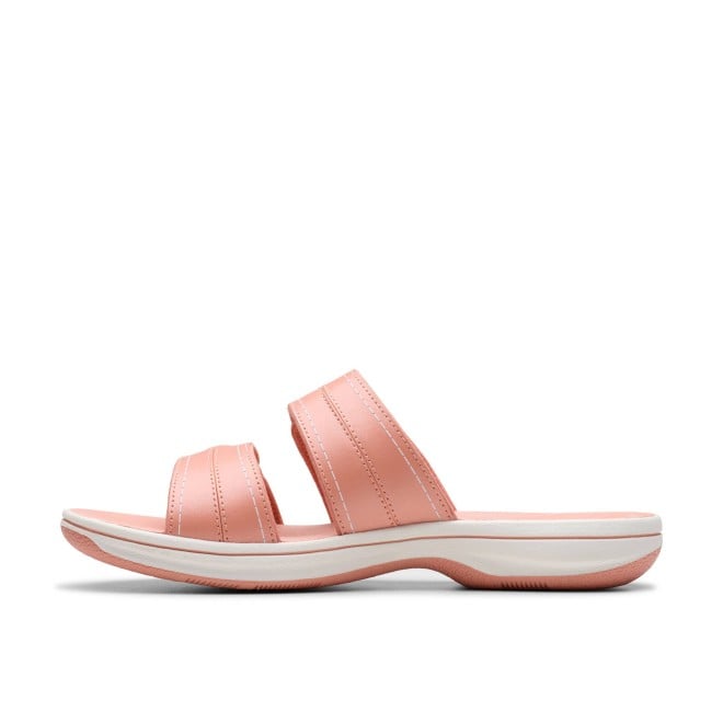 Clarks Women White-pink Casual Slippers (SKU: 161-1616-65-5)