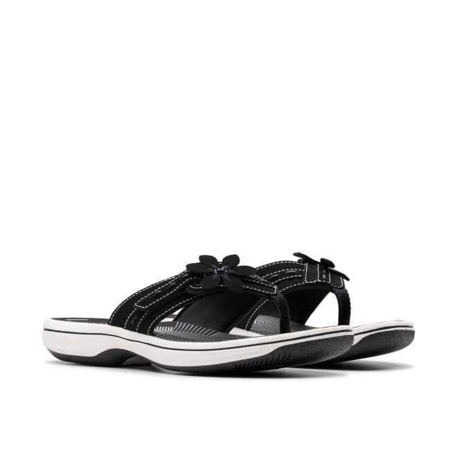 Clarks Women White-black Casual Slippers (SKU: 161-1617-69-4)