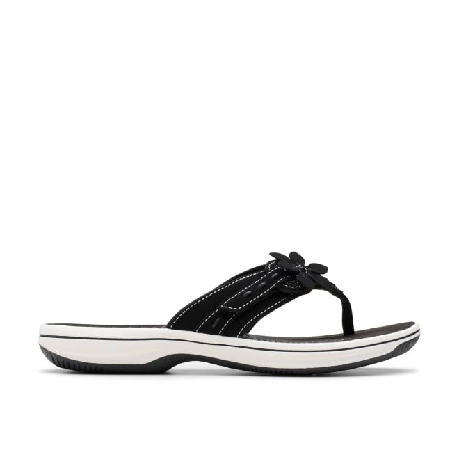 Clarks Women White-black Casual Slippers