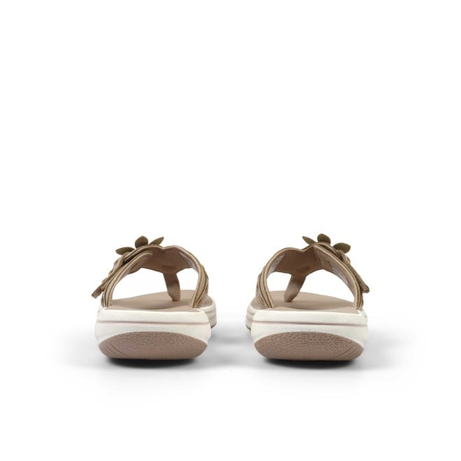 Clarks Women Beige-suede Casual Slippers (SKU: 161-1617-37-4)
