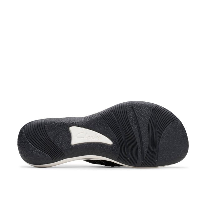 Clarks Women White-black Casual Slippers (SKU: 161-1617-69-4)