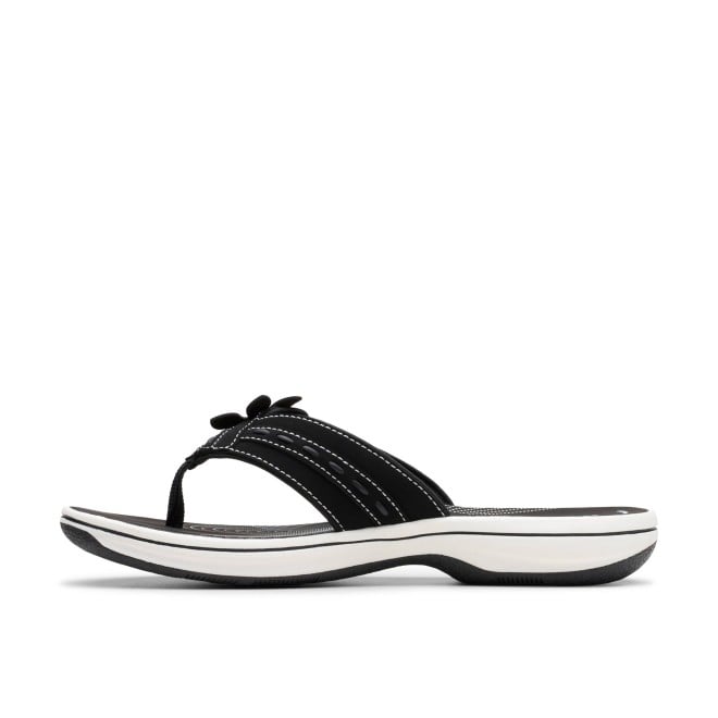 Clarks Women White-black Casual Slippers (SKU: 161-1617-69-4)
