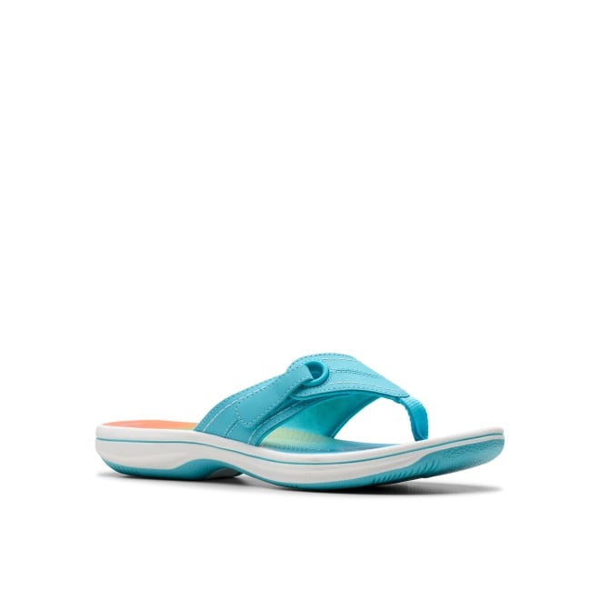 Clarks Women Light-blue Casual Slippers (SKU: 161-1618-32-4)