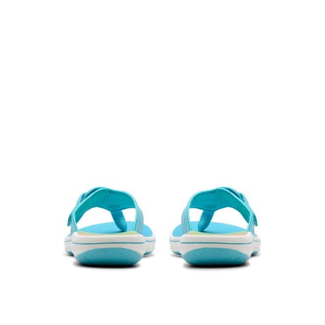 Clarks Women Light-blue Casual Slippers (SKU: 161-1618-32-4)