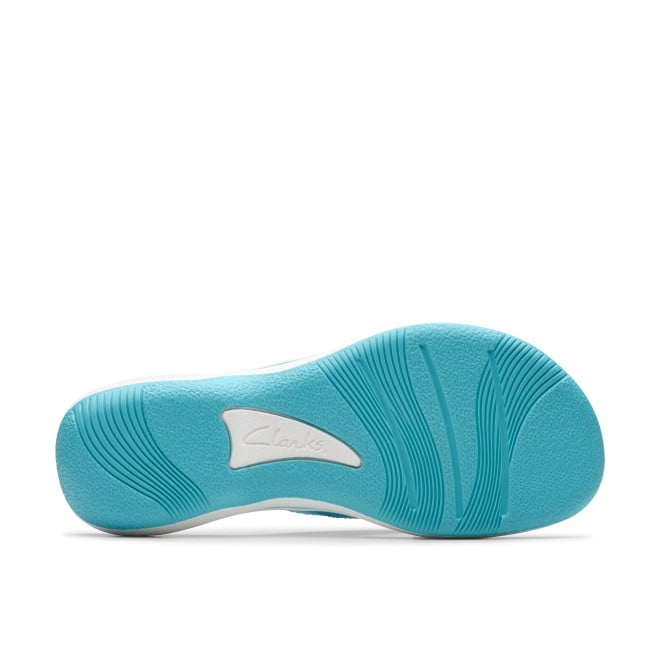Clarks Women Light-blue Casual Slippers (SKU: 161-1618-32-4)