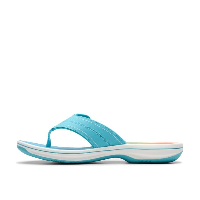Clarks Women Light-blue Casual Slippers (SKU: 161-1618-32-4)