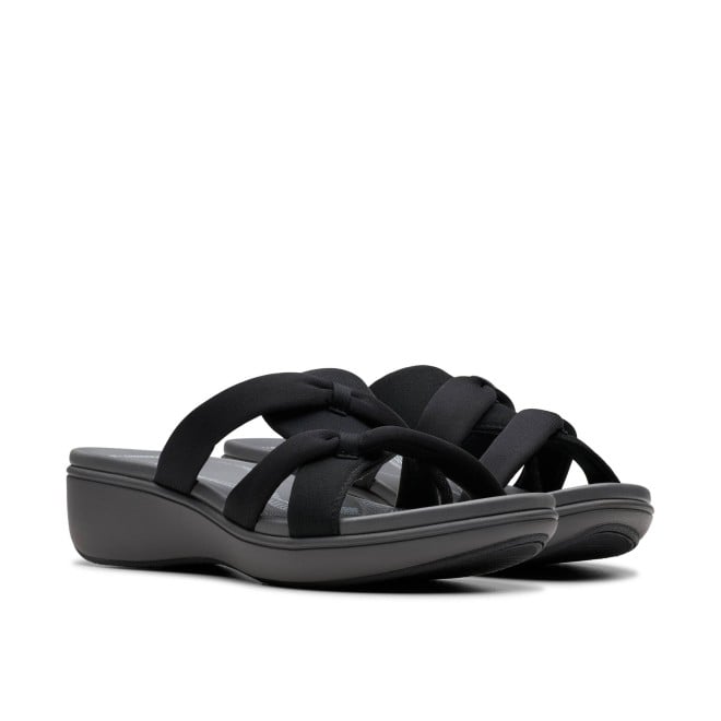 Clarks Women Black-grey Casual Slippers (SKU: 161-1619-94-5)