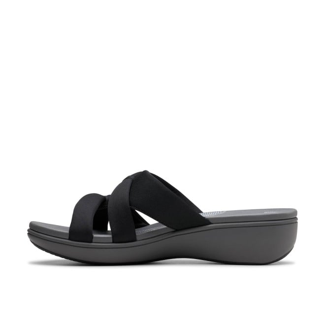 Clarks Women Black-grey Casual Slippers (SKU: 161-1619-94-5)
