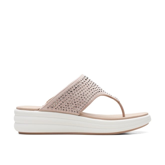 Clarks Women Light-pink Casual Slippers