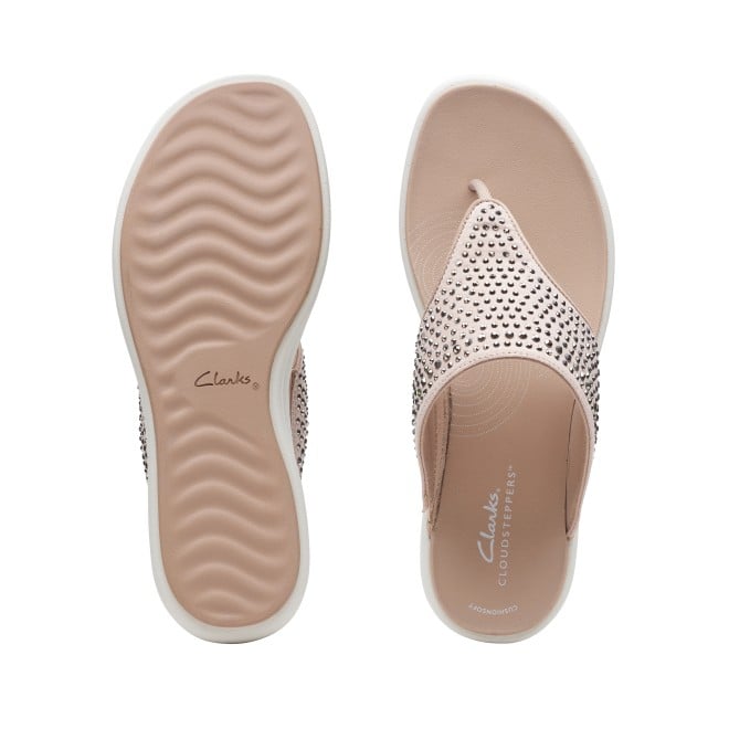 Clarks Women Light-pink Casual Slippers (SKU: 161-1625-78-3)