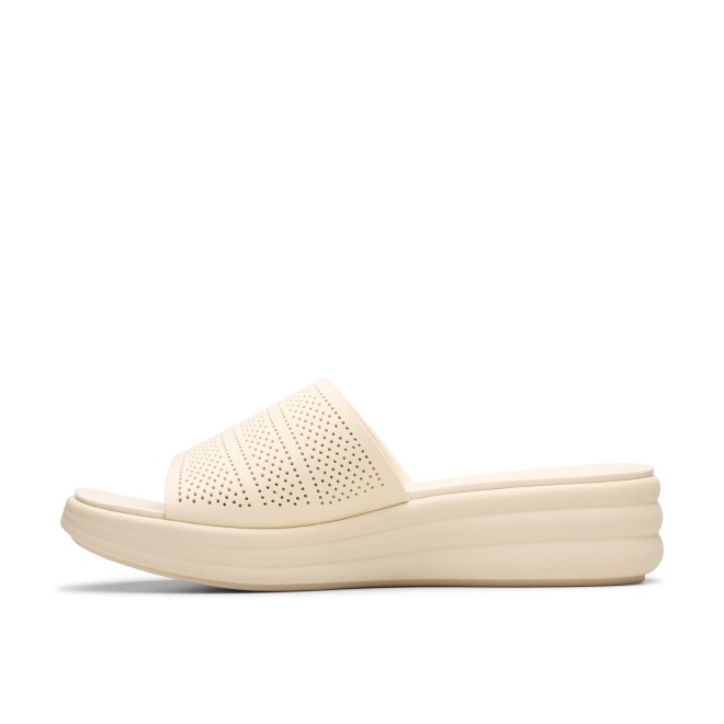 Clarks Women Off-white Casual Slip Ons (SKU: 161-1626-66-5)