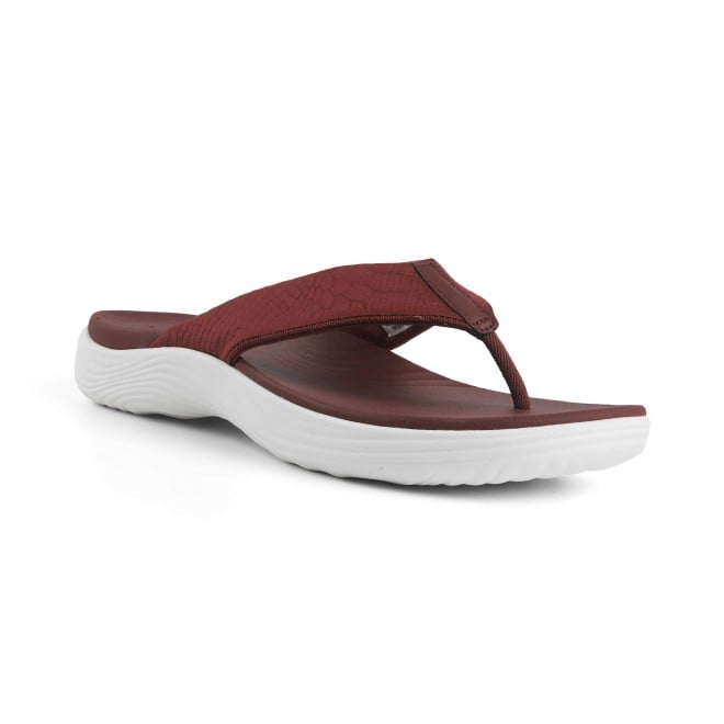 Clarks Women Maroon Casual Slippers (SKU: 161-1627-44-3)