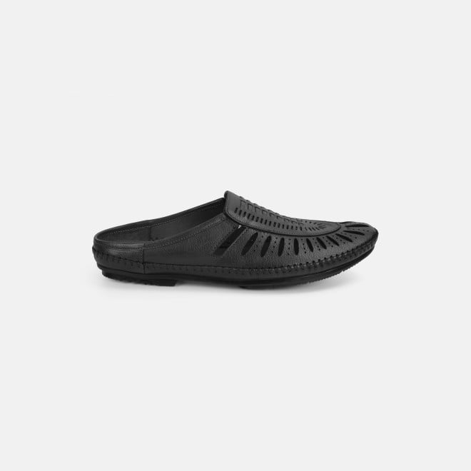 Mochi Men Black Ethnic Slip Ons (SKU: 18-1004-11-40)