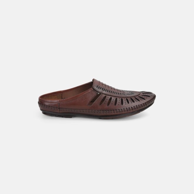 Mochi Men Brown Ethnic Slip Ons (SKU: 18-1004-12-39)