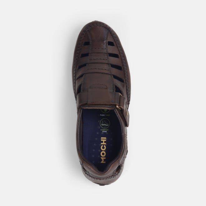 Mochi Men Brown Casual Sandals (SKU: 18-1005-12-39)