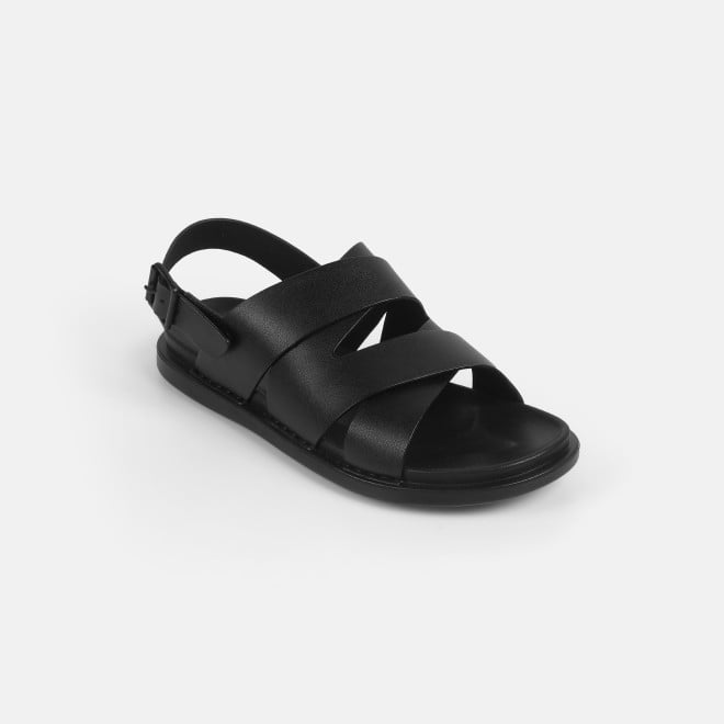 Mochi Men Black Casual Sandals