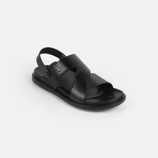 Mochi Men Black Casual Sandals
