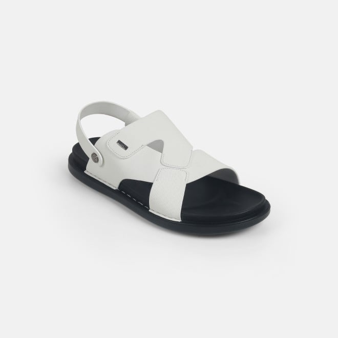 Mochi Men White Casual Sandals