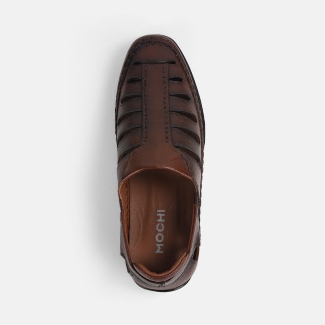 Mochi Men Tan Ethnic Sandals (SKU: 18-1038-23-40)