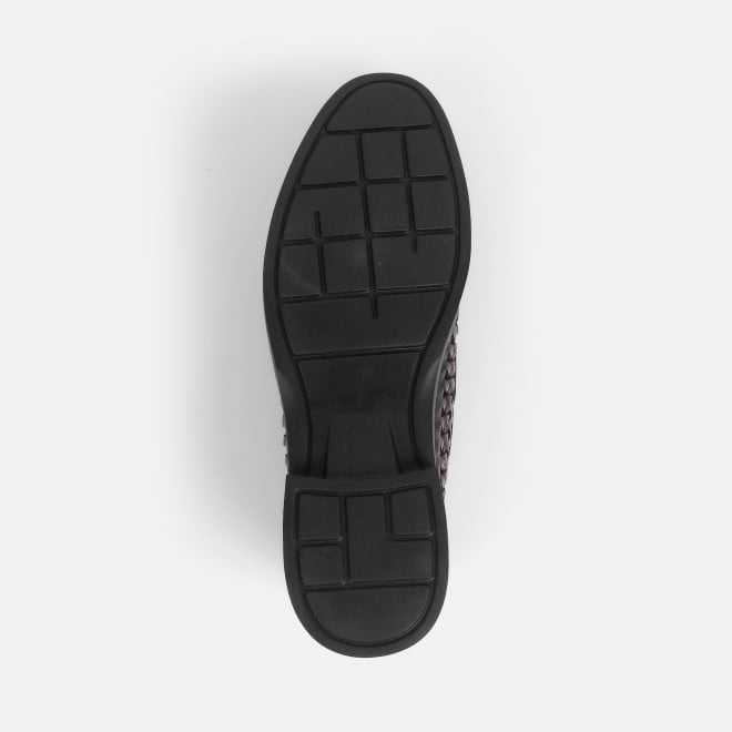 Mochi Men Wine Ethnic Loafers (SKU: 18-1045-58-40)