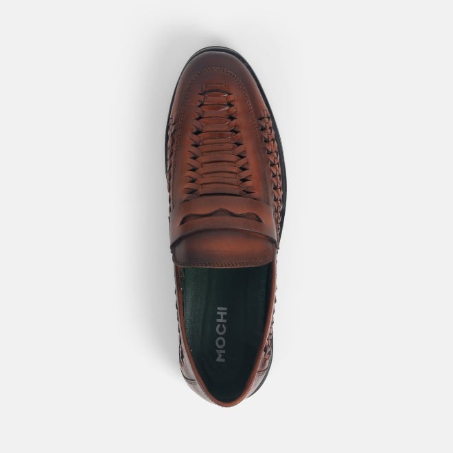 Mochi Men Tan Ethnic Loafers (SKU: 18-1045-23-40)
