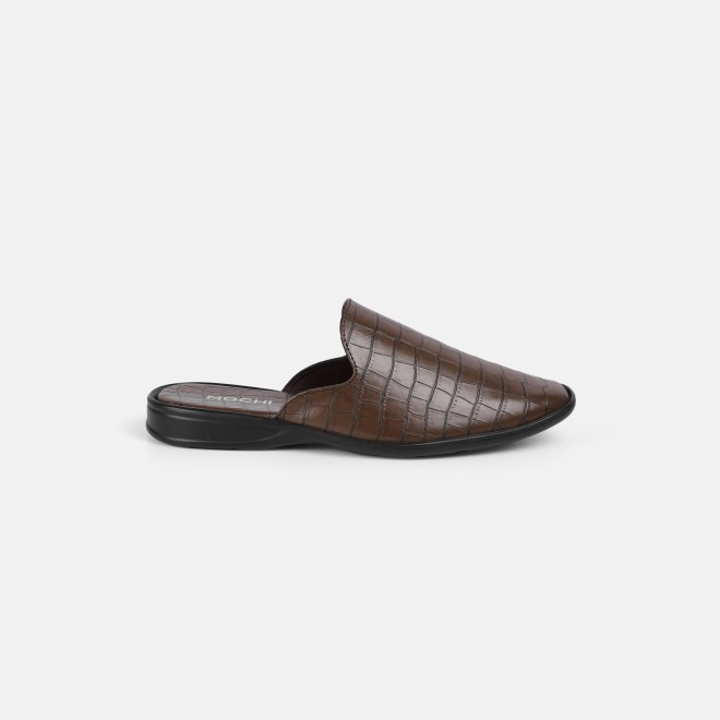 Mochi Men Brown Ethnic Slip Ons (SKU: 18-1058-12-42)