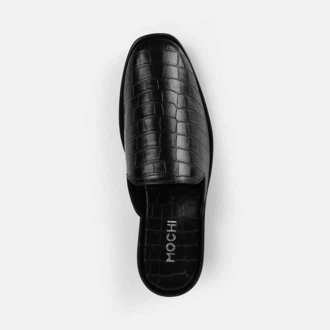 Mochi Men Black Ethnic Slip Ons (SKU: 18-1058-11-41)