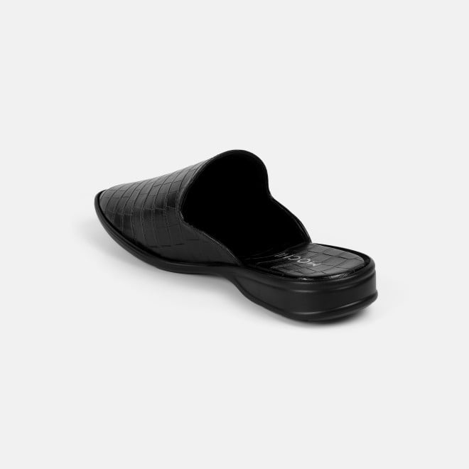 Mochi Men Black Ethnic Slip Ons (SKU: 18-1058-11-41)