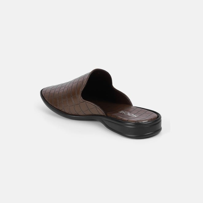Mochi Men Brown Ethnic Slip Ons (SKU: 18-1058-12-42)