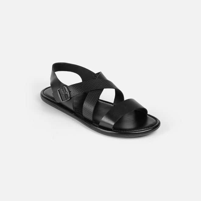 Mochi Men Black Casual Sandals