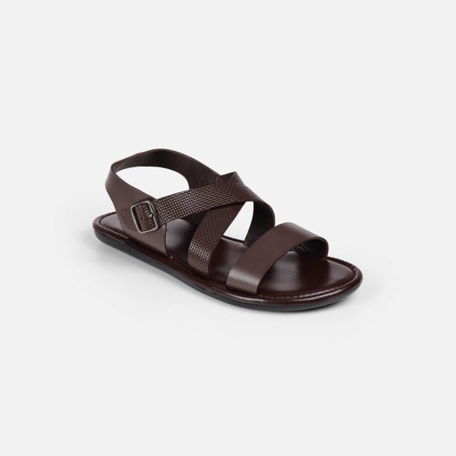 Mochi Men Brown Casual Sandals