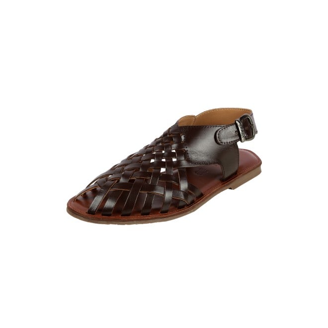 Mochi Men Brown Ethnic Sandals (SKU: 18-1122-12-43)