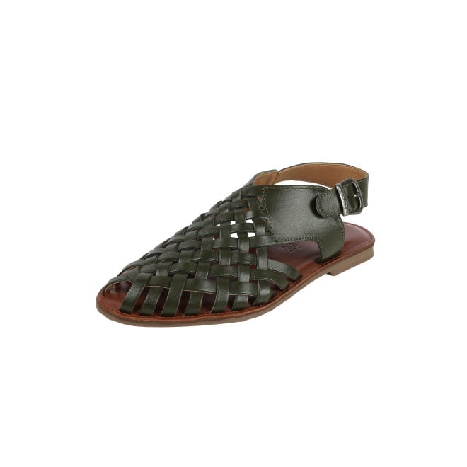 Mochi Men Olive Ethnic Sandals (SKU: 18-1122-49-40)