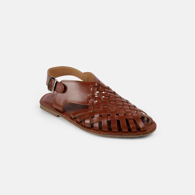 Mochi Men Tan Ethnic Sandals (SKU: 18-1122-23-41)